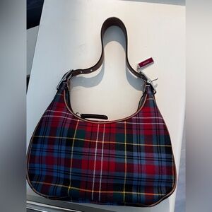 Coach Multicolor Plaid Shoulder Bag